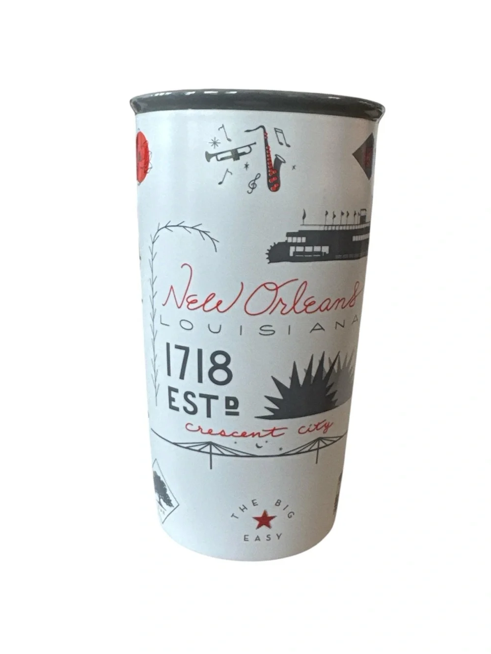 Starbucks New Orleans 300th Anniversary Tricentennial Ceramic Tumbler Rare